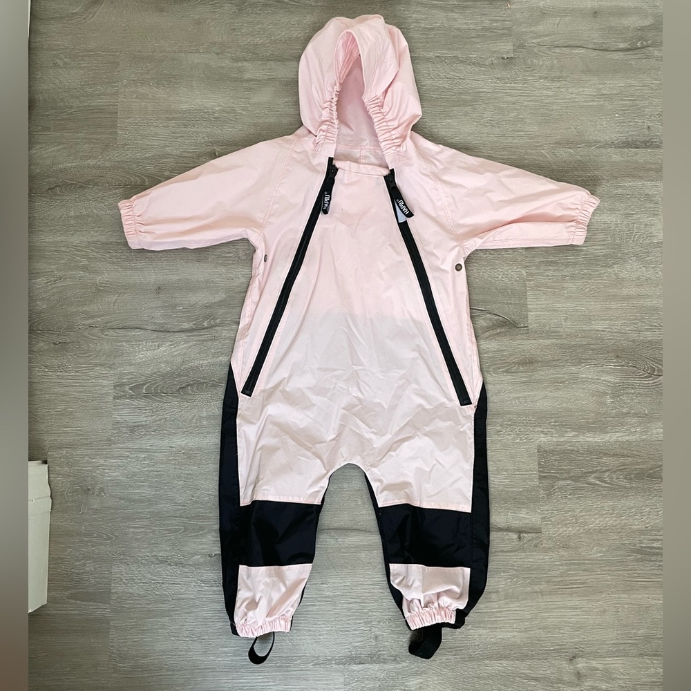 HAPIU Kids Toddler Rain Suit Muddy Buddy Waterproof Coverall Upgraded, sz 12 m
